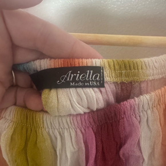 Ariella Multicolor Striped Ruffle Off-Shoulder Top - Picture 2 of 4